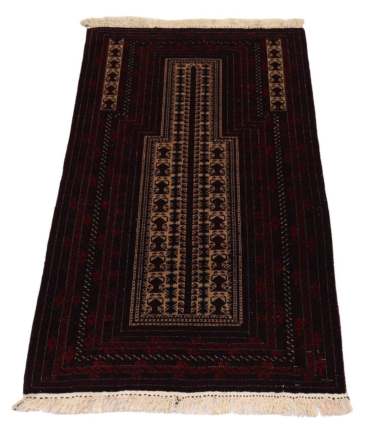 Afghan Rug - 150 x 95 cm - dark red