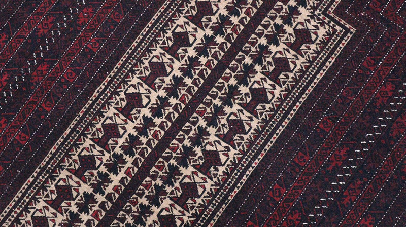 Afghan Rug - 150 x 95 cm - dark red