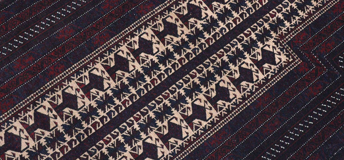 Afghan Rug - 150 x 95 cm - dark red