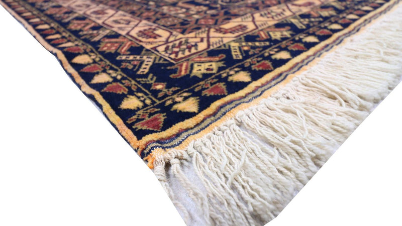 Afghan Rug - 142 x 96 cm - dark blue