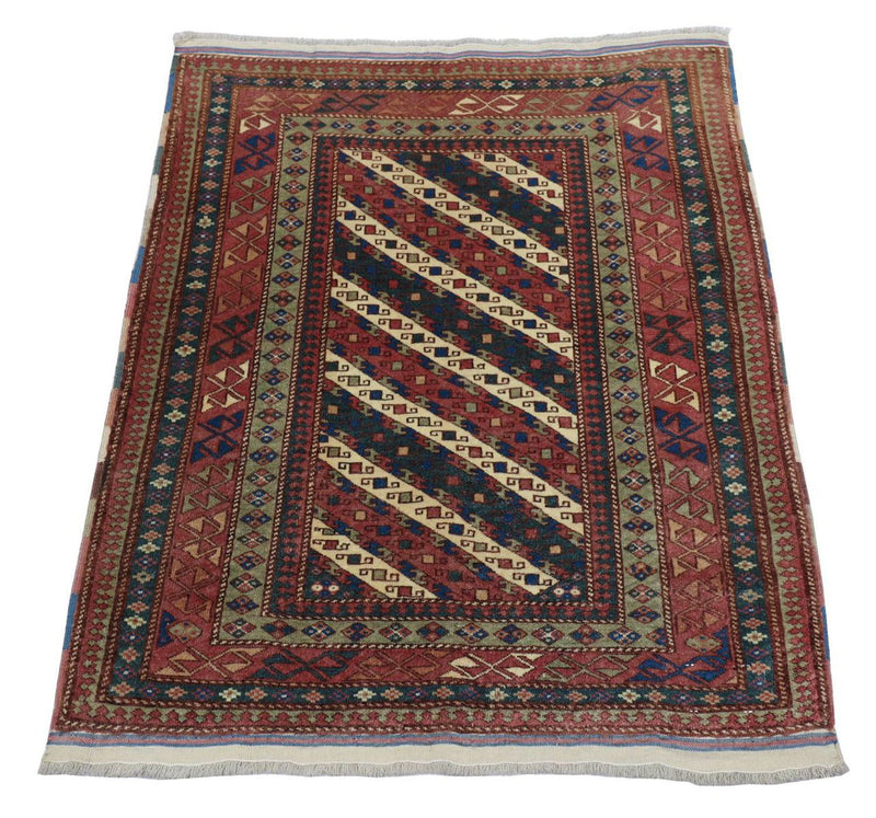 Afghan Rug - Bukhara square  - 103 x 93 cm - dark blue