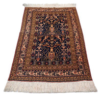 Afghan Rug - 140 x 102 cm - black