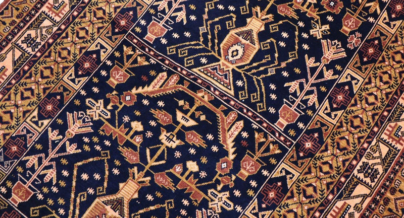 Afghan Rug - 140 x 102 cm - black