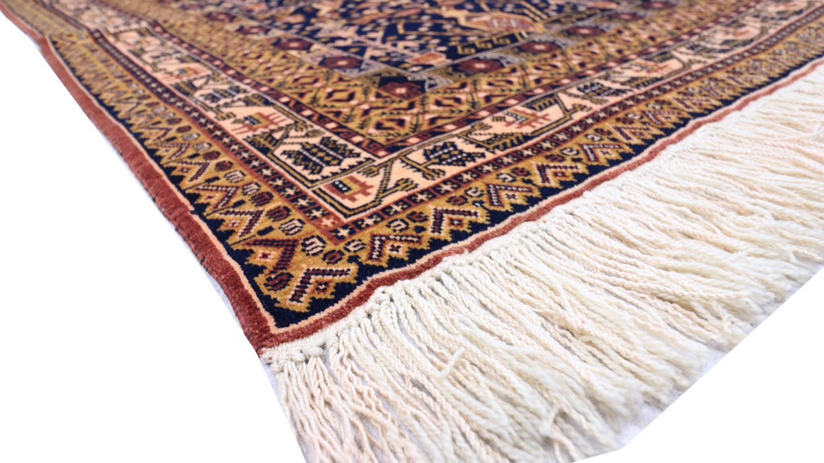 Afghan Rug - 140 x 102 cm - black