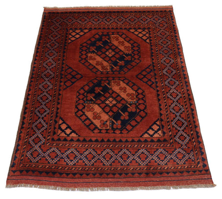 Afghan Rug - 120 x 92 cm - red