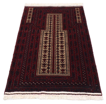Afghan Rug - 150 x 95 cm - dark red