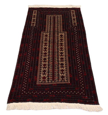 Afghan Rug - 150 x 95 cm - dark red
