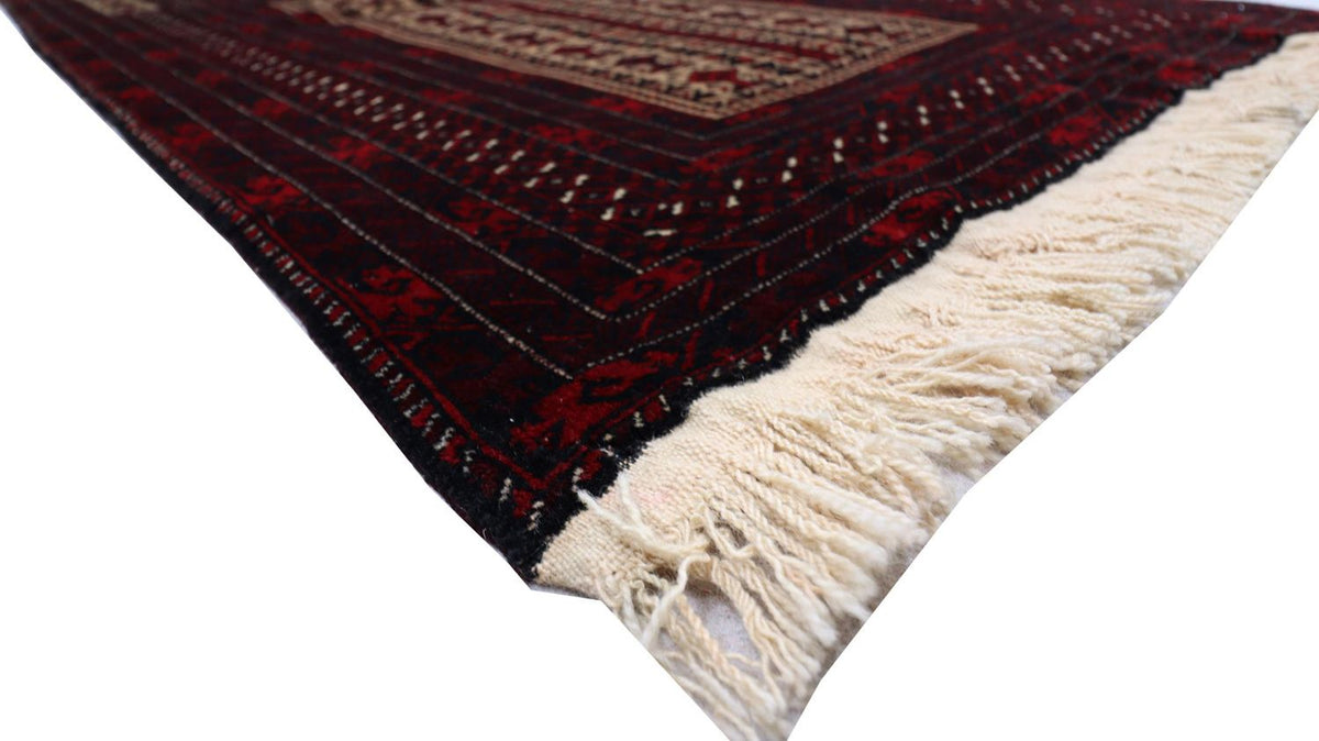 Afghan Rug - 150 x 95 cm - dark red