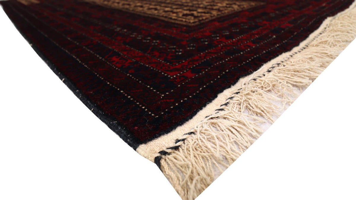 Afghan Rug - 150 x 95 cm - dark red