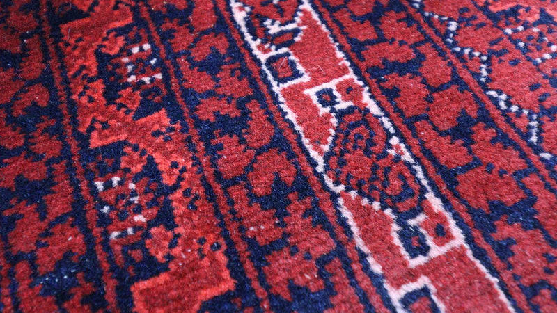 Afghan Rug - 193 x 144 cm - dark red