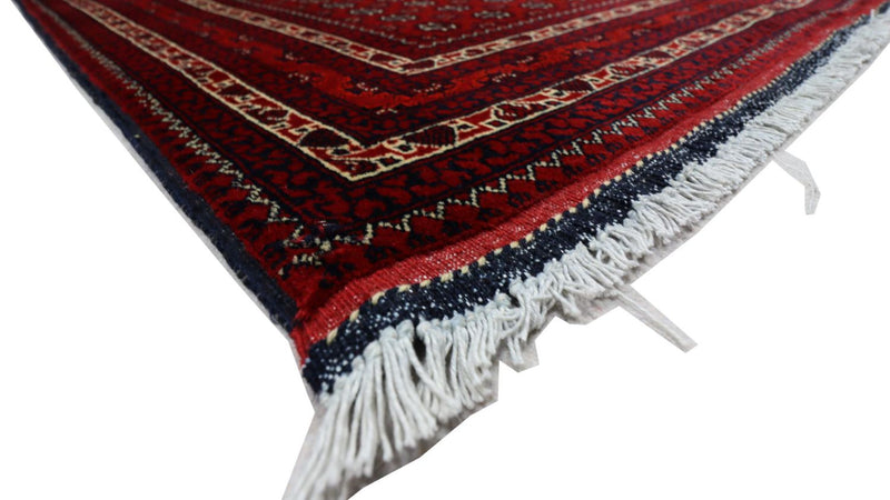 Afghan Rug - 196 x 147 cm - dark red