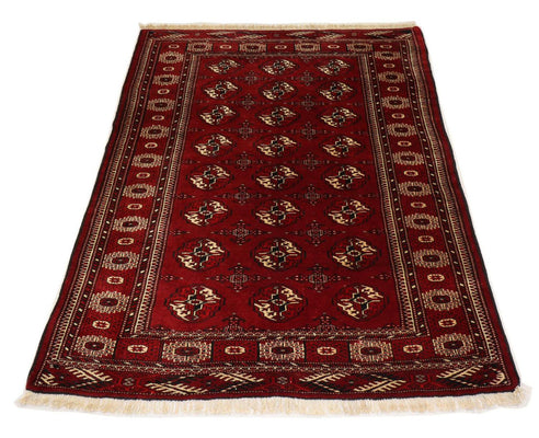 Turkaman Rug - 182 x 137 cm - dark red