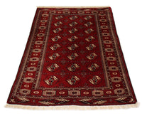 Turkaman Rug - 182 x 137 cm - dark red