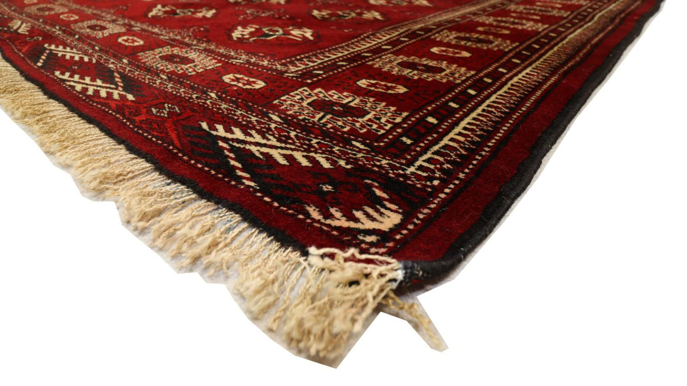 Turkaman Teppich 182 x 137 cm - dunkelrot