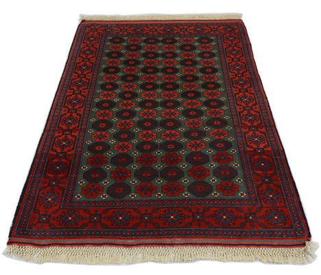 Afghan Rug - 170 x 130 cm - dark red