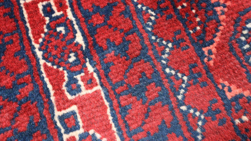 Afghan Rug - 195 x 151 cm - dark red