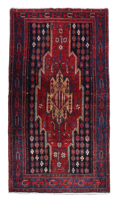 Gabbeh Rug - Loribaft Perser - 243 x 133 cm - red