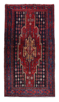 Gabbeh Rug - Loribaft Perser - 243 x 133 cm - red