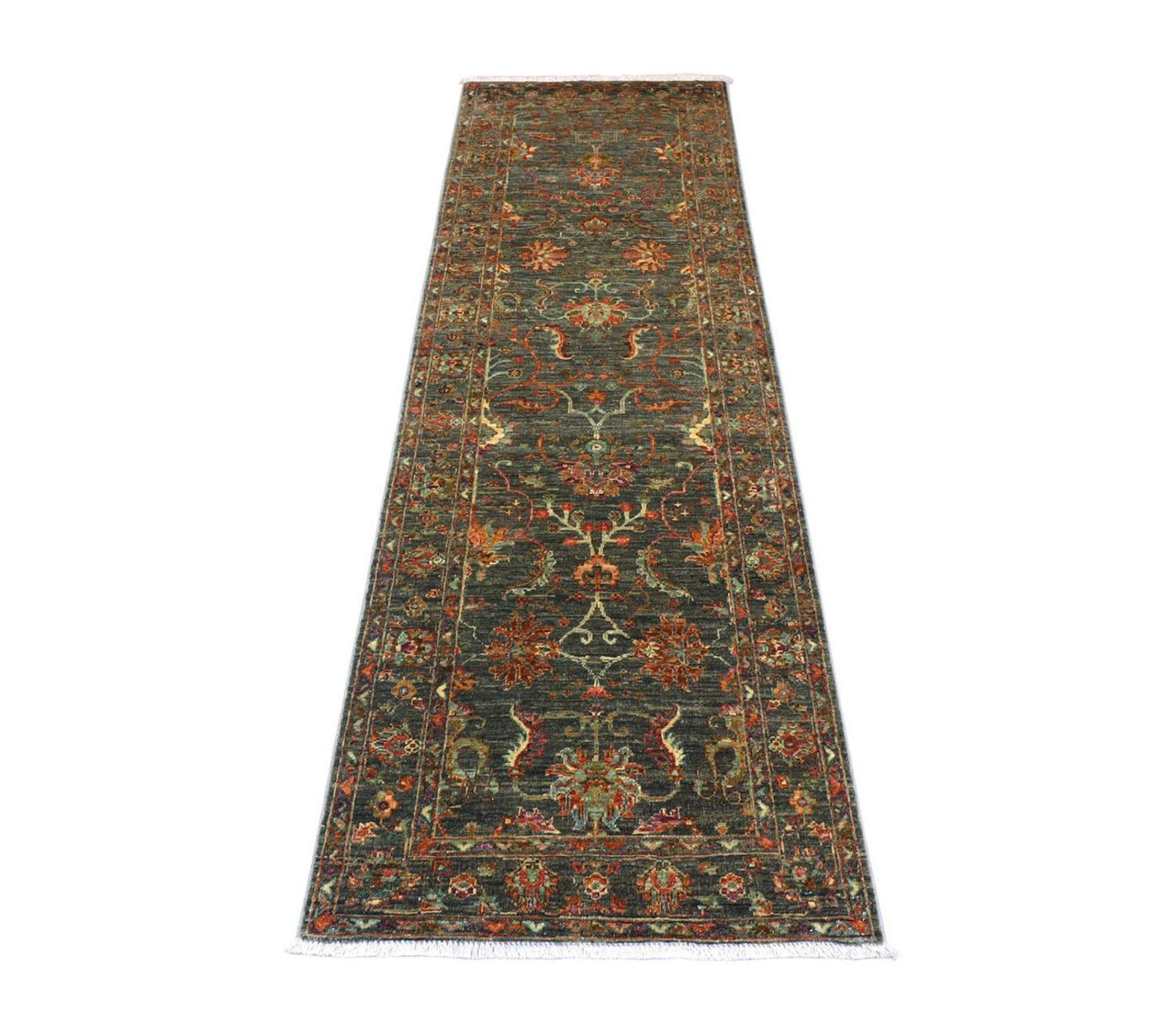 Ziegler Teppich 262 x 81 cm - olivgrün