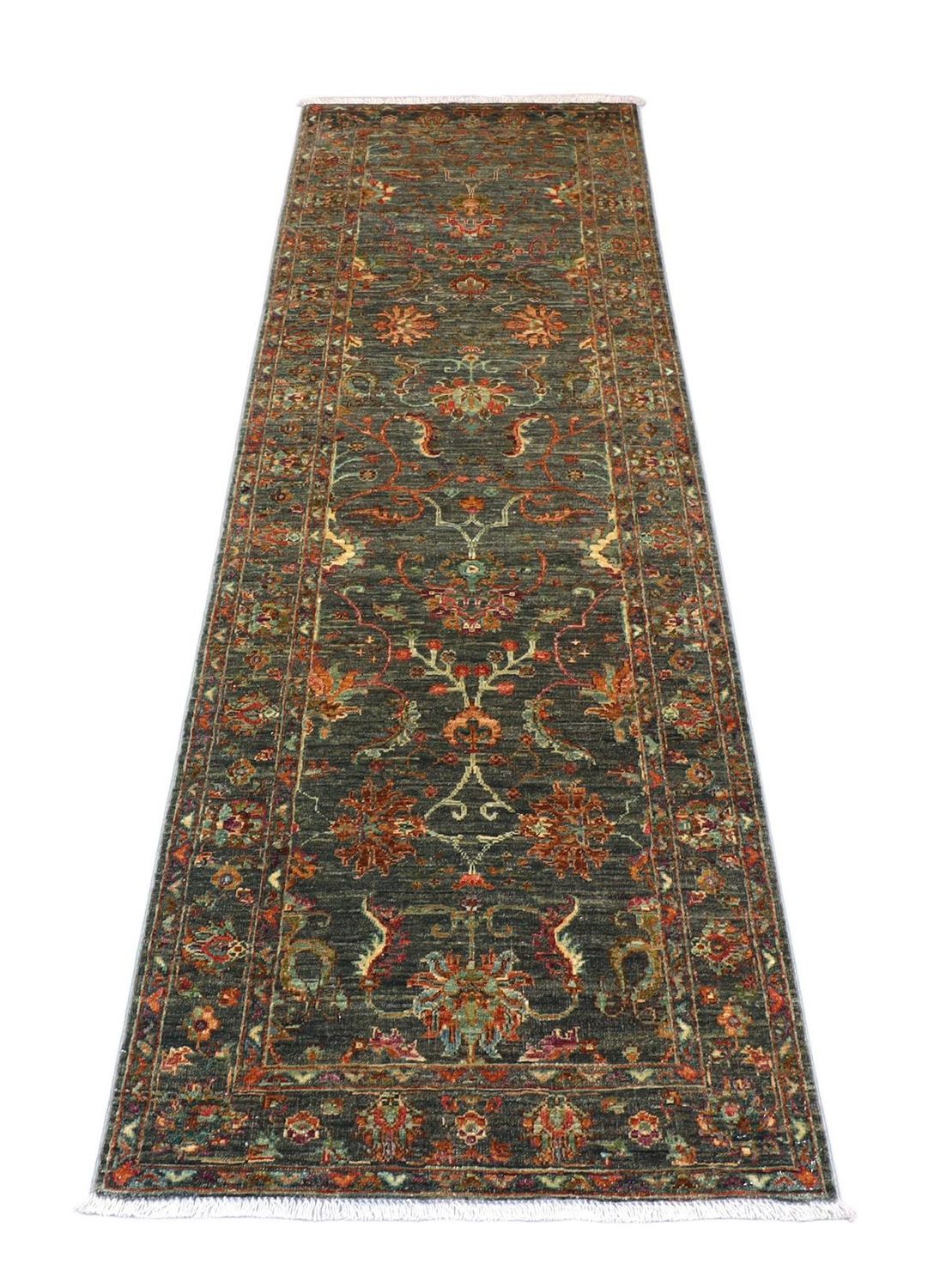 Ziegler Teppich 262 x 81 cm - olivgrün