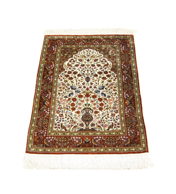 Silk Rug - Hereke silk - Premium - 128 x 80 cm - beige