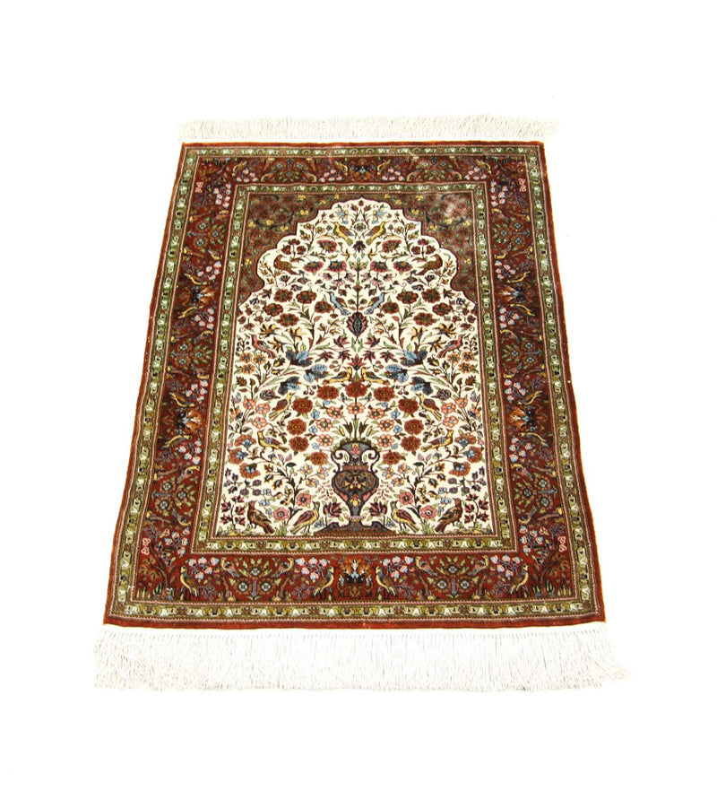 Silk Rug - Hereke silk - Premium - 128 x 80 cm - beige