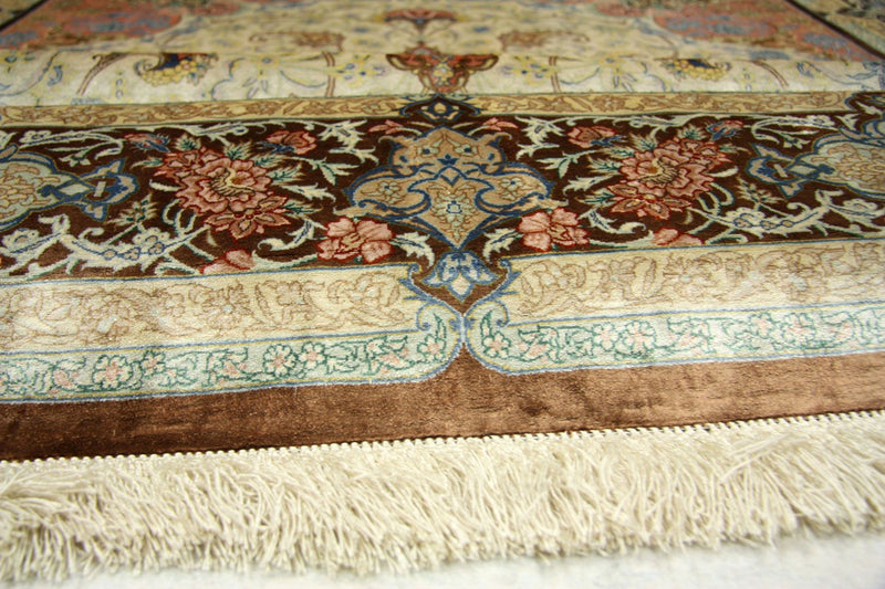 Silk Rug - Ghom Silk - Premium - 240 x 155 cm - beige