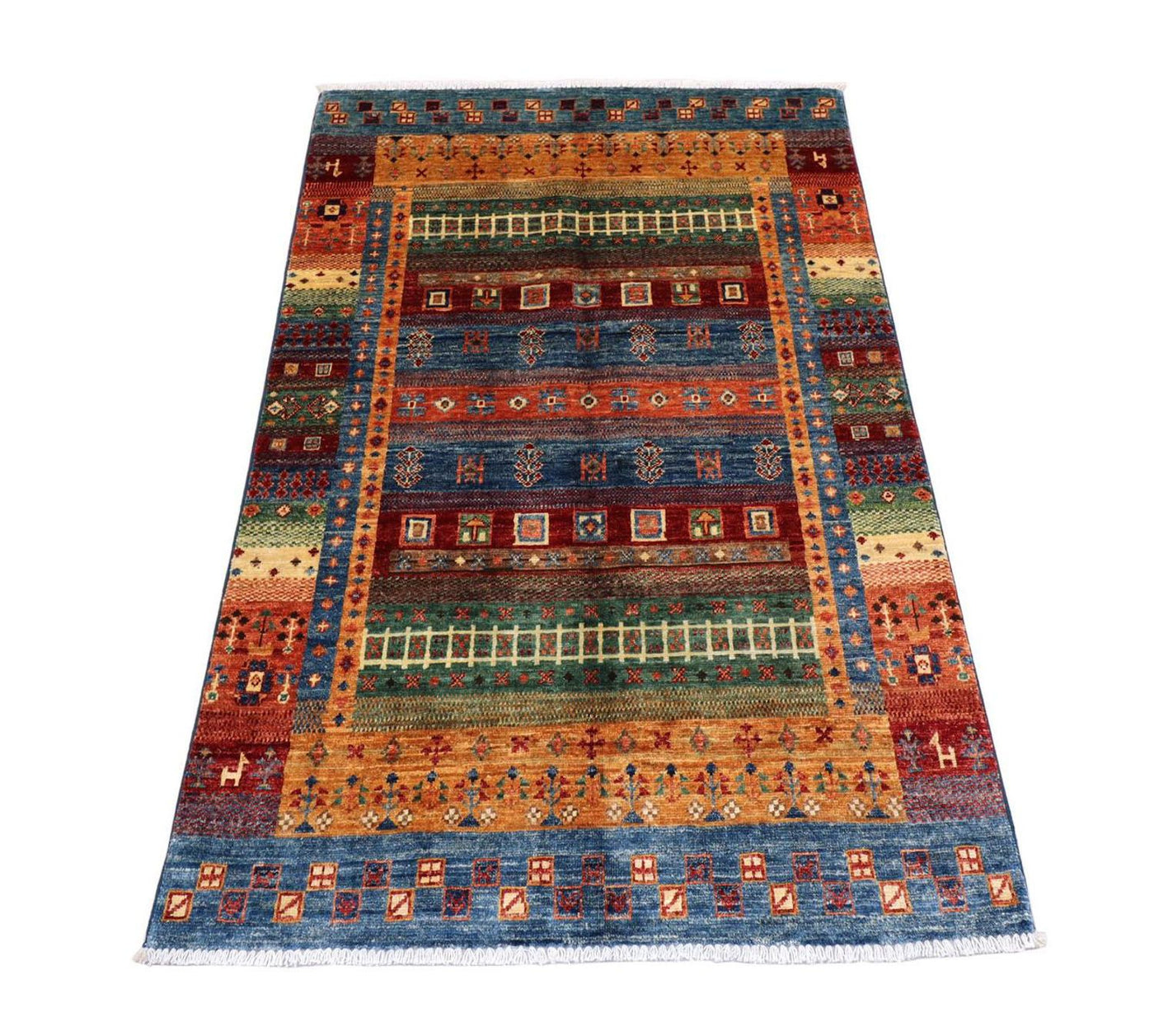 Ziegler Teppich 160 x 101 cm - mehrfarbig