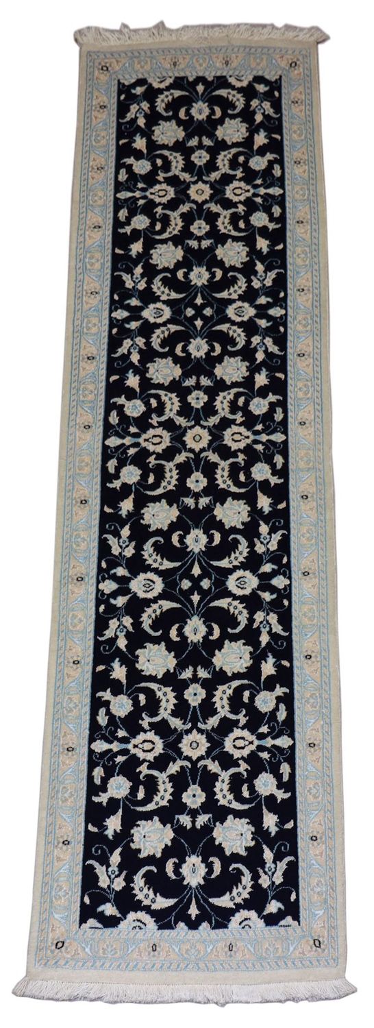 Runner Perser Rug - Nain - 300 x 84 cm - dark blue
