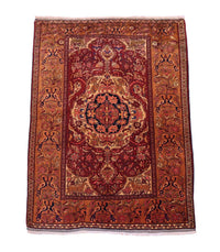 Silk Rug - Afghan Silk - 154 x 115 cm - red