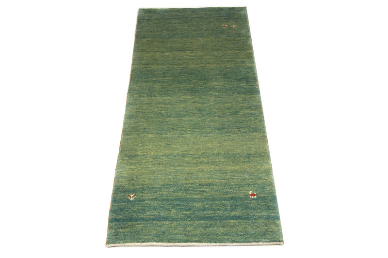 Runner Gabbeh Rug - Perser - 247 x 90 cm - green