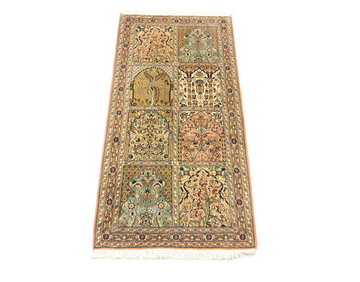 Runner Silk Rug - Kashmir Silk - 183 x 77 cm - brown