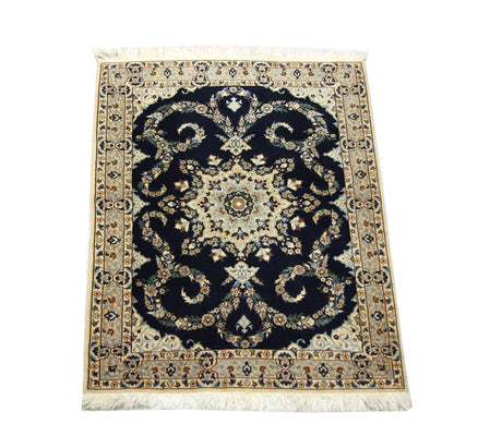 Perser Rug - Nain - Premium - 113 x 84 cm - dark blue