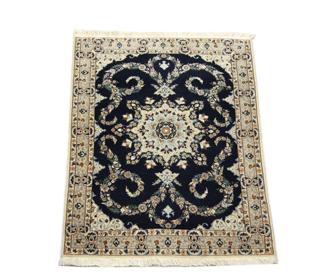 Perser Rug - Nain - Premium - 114 x 83 cm - dark blue