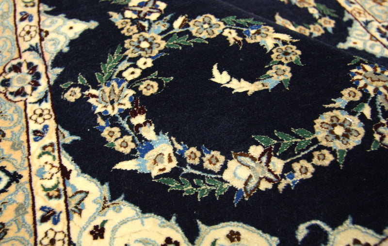 Perser Rug - Nain - Premium - 114 x 83 cm - dark blue