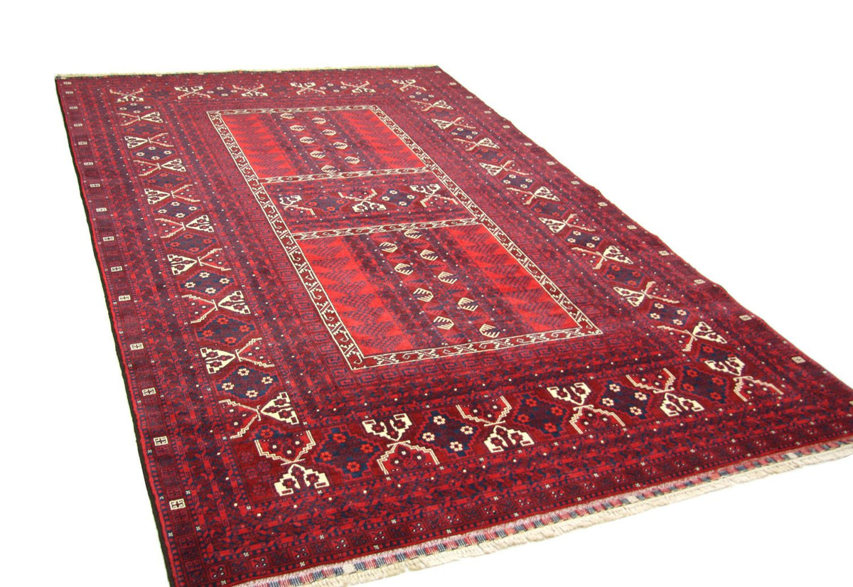 Afghan Rug - 244 x 157 cm - red