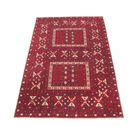 Afghan Rug - 250 x 157 cm - red
