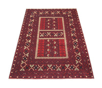 Afghan Rug - 244 x 157 cm - red