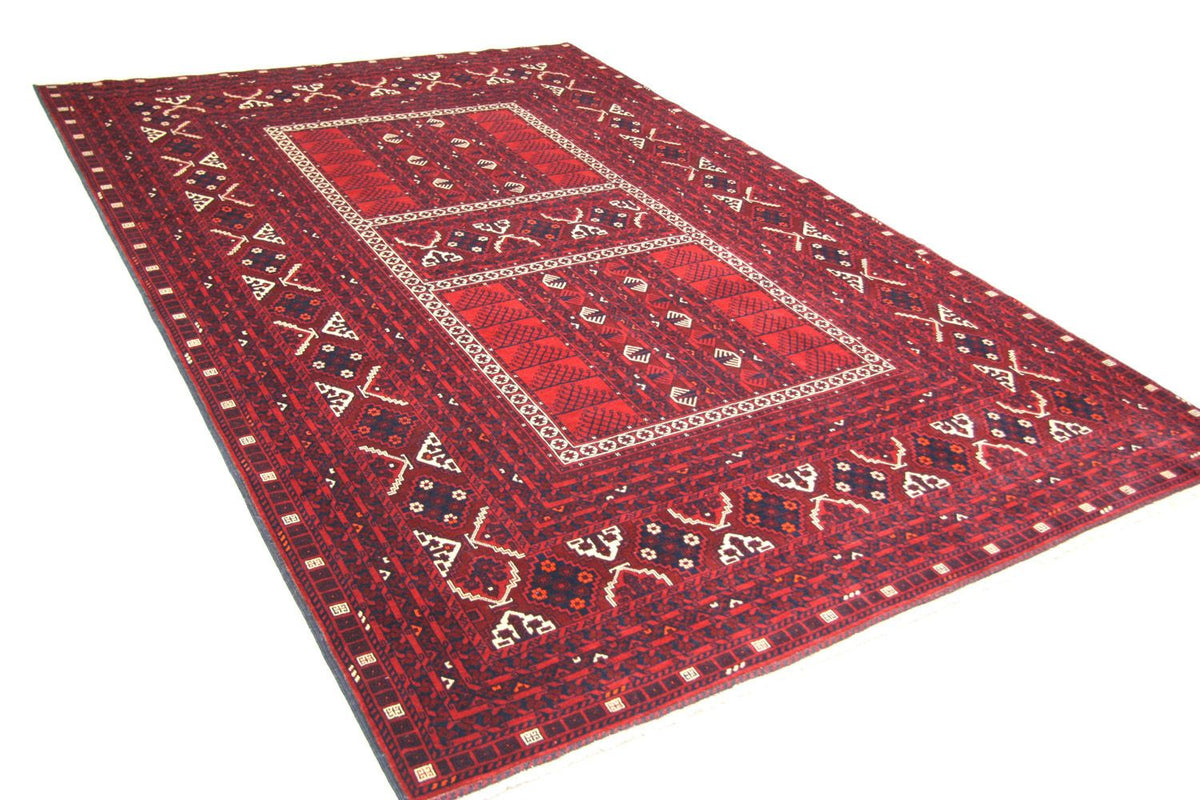 Afghan Rug - 244 x 157 cm - red
