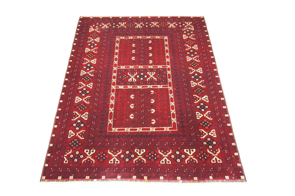 Afghan Rug - 230 x 177 cm - red