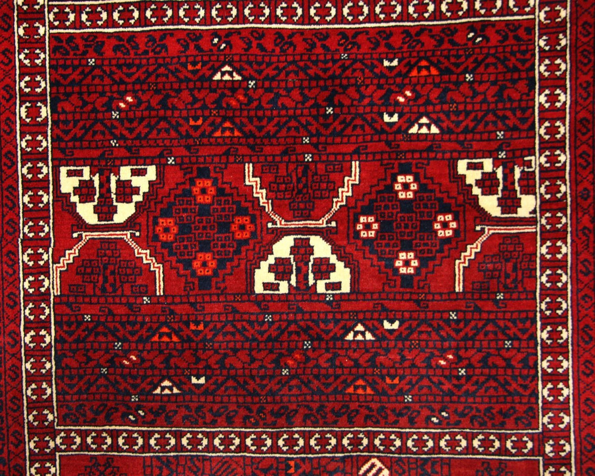 Afghan Rug - 248 x 158 cm - red
