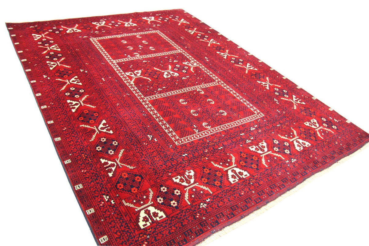 Afghan Rug - 248 x 158 cm - red