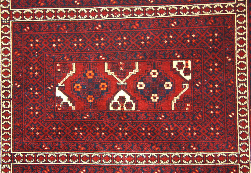 Afghan Rug - 246 x 163 cm - red