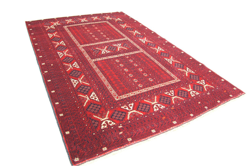 Afghan Rug - 246 x 163 cm - red