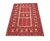 Afghan Rug - 247 x 161 cm - red