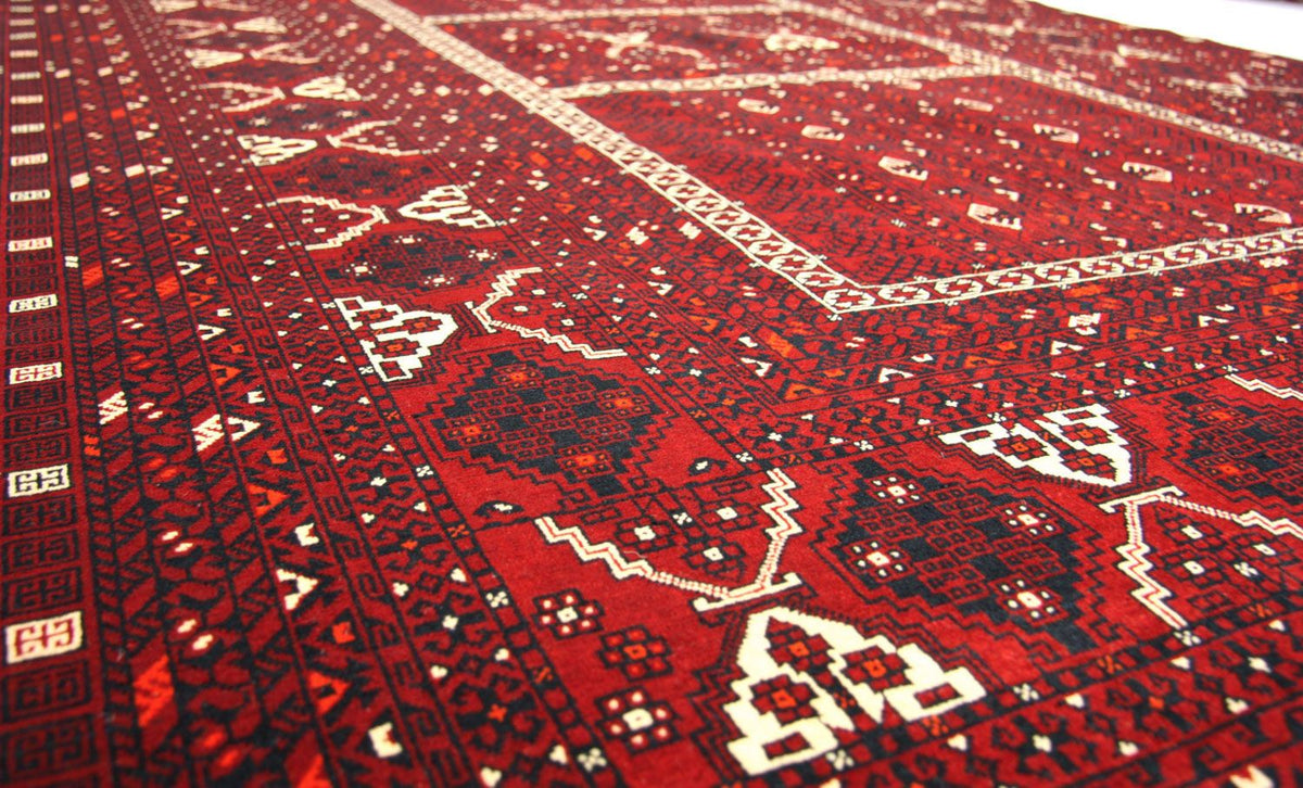 Afghan Rug - 247 x 161 cm - red