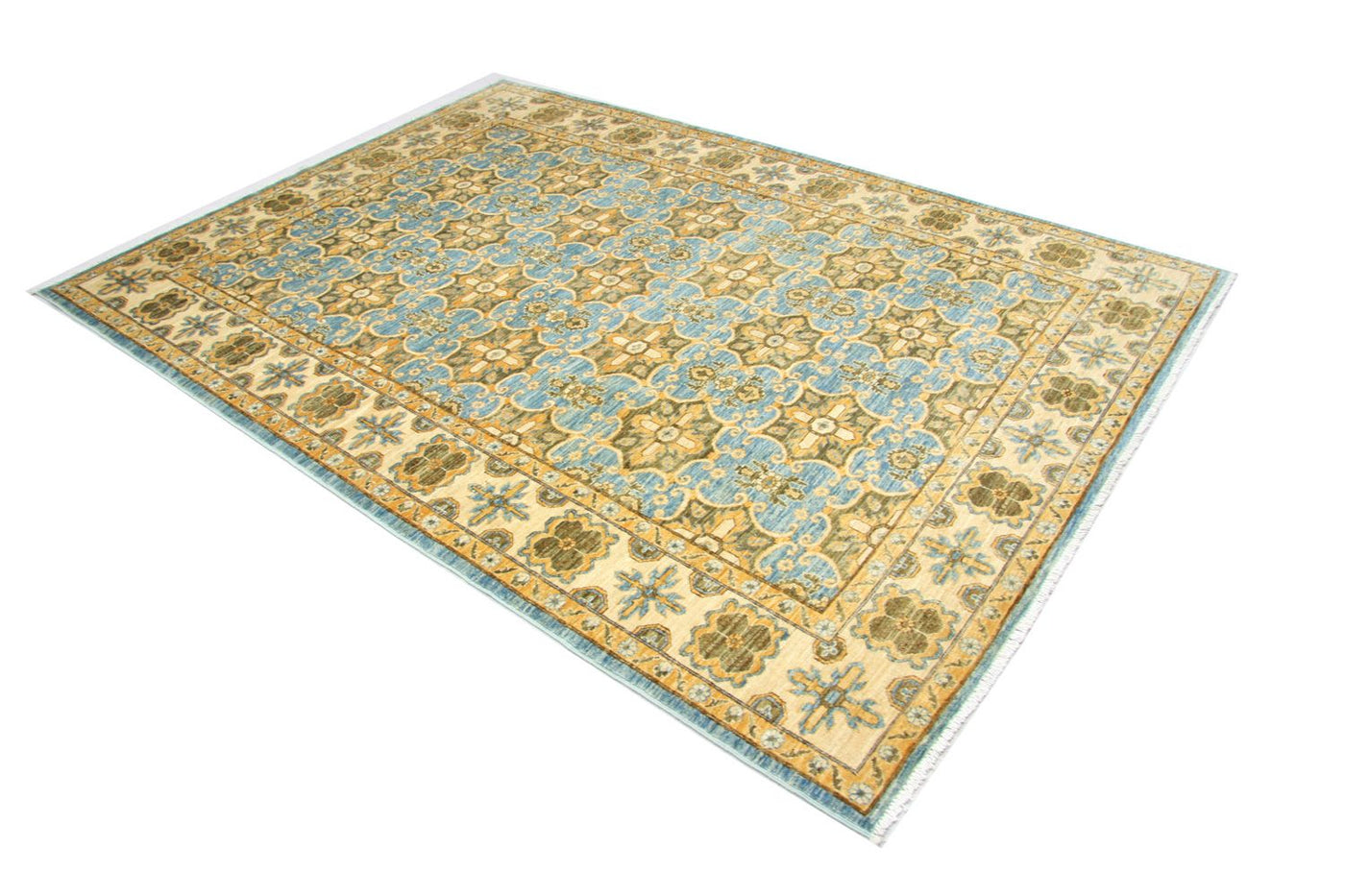 Ziegler Teppich - Kazak 255 x 183 cm - blau