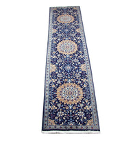 Runner Perser Rug - Nain - 340 x 80 cm - blue
