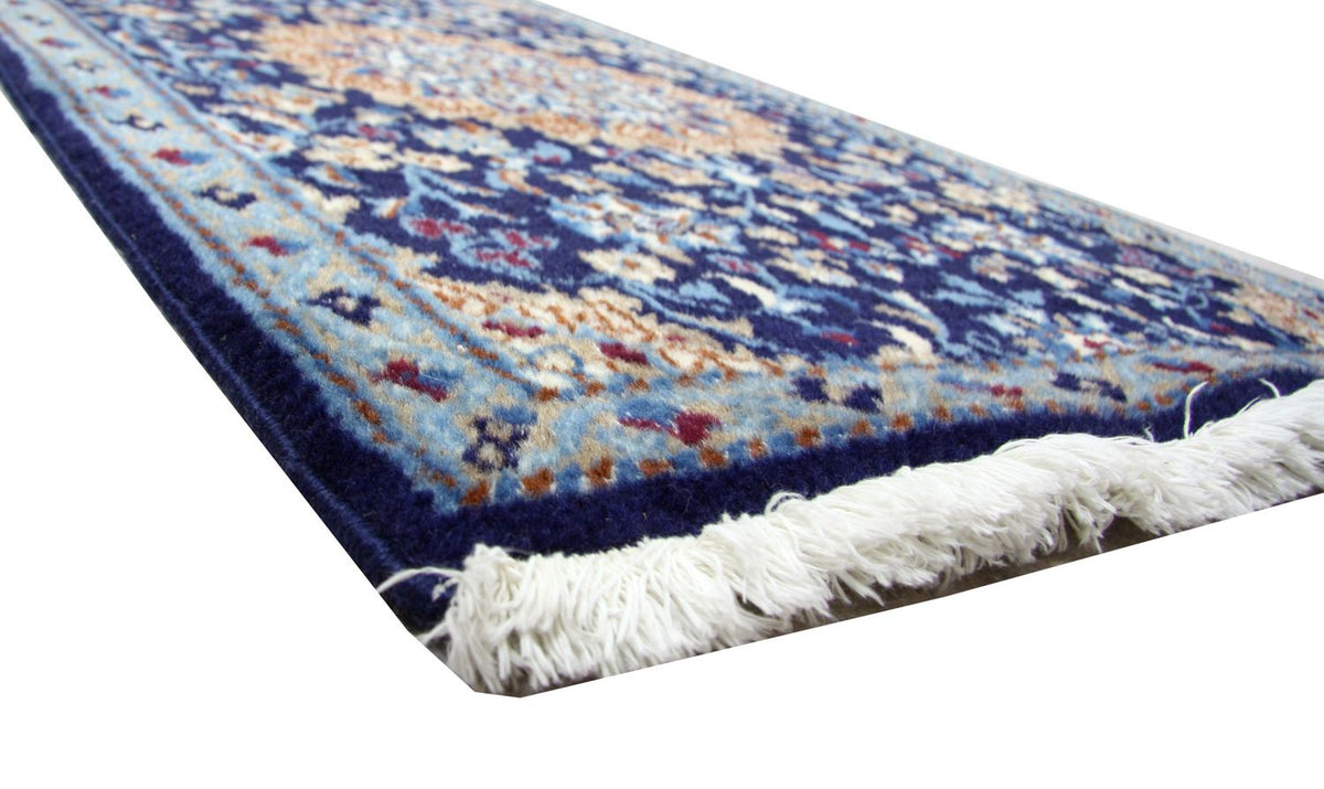 Runner Perser Rug - Nain - 340 x 80 cm - blue
