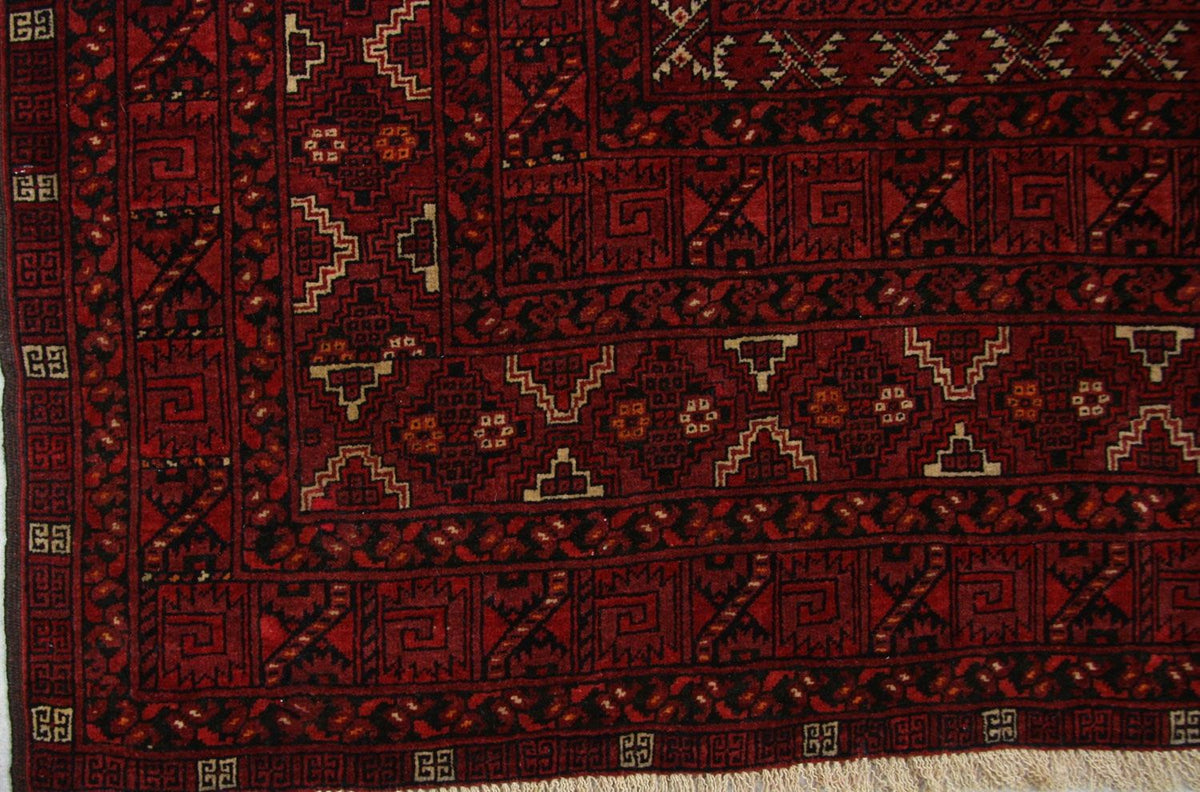 Afghan Rug - 208 x 150 cm - red